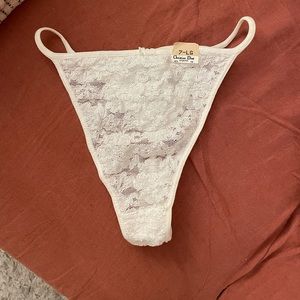CHRISTIAN DIOR vintage white lace g string